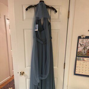 NWT Belted Vera Wang Davids Bridal Bridesmaid Dress SZ 2